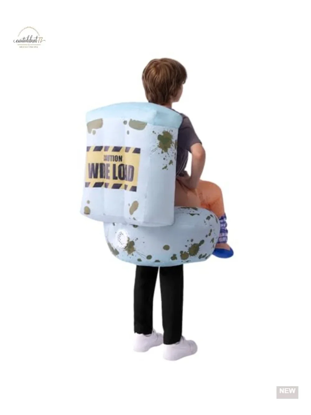 Kids Halloween Inflatable Toilet Costume with Fan, Funny Blow Up Suit, Up to